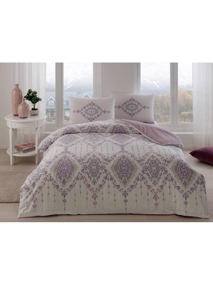 Storemax Carmine Etnik DESENLI%100 Pamuk Nevresim Takımı, Lila, Size