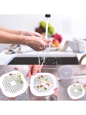 Storemax Zemin Gider Kapağı - 4'lü Paket Vantuzlu Silikon Gider Kapağı, Duş Gider Filtresi, Kolay Kurulum ve Temizlik, Mutfak, Çamaşırhane, Tuvalet ve Diğer Alanlar Için (Gri)