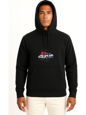 Bahriyeli Collection Kapüşonlu Honda Accord Vtec Göğüs Baskılı Unisex Sweatshirt