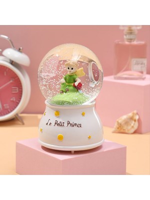 PremiumPort Büyük Boy Işıklı ve Müzikli Kar Küresi, Küçük Prens Temalı, Sihirli Atmosfer