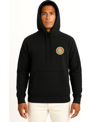 Bahriyeli Collection Kapüşonlu P346 Tcg Gurbet Cep ve Sırt Baskılı Unisex Sweatshirt