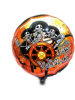 Ynt İthalat Kuru Kafalı Korsanlar Halloween Şekilli Folyo Balon 45 cm