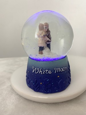 PremiumPort Mavi Orta Boy Işıklı Kar Küresi, Sevgili ve Arkadaşlar Için Şık Hediye