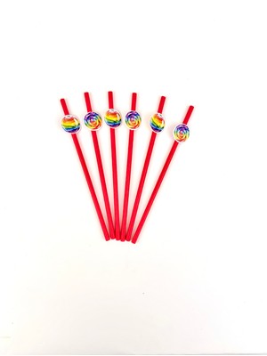 Fluparty Candy Shop - Renkli Şeker Temalı Figürlü Pipetler