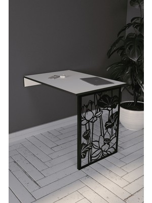 Modilab Tablo Görünümlü Duvara Monte Katlanabilir Ders Çalışma & Yemek Masası