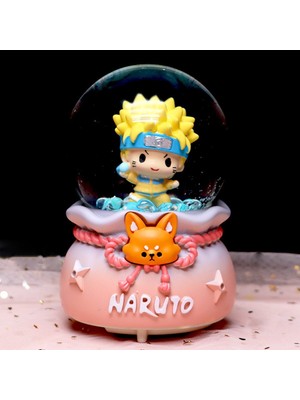 PremiumPort Mor Naruto Kar Küresi, Işıklı ve Müzikli, Orta Boy, 12X8 cm