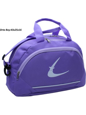 Harmela Siyah Iki Bölmeli Uzun Askılı Unisex Kullanabilir Orta Boy Seyahat Fitnes ve Spor Çantası