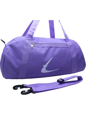 Harmela Lila Renkli Ayarlanabilir Askısı Unisex Spor Çantası Seyahat Çantası ve Fitness Çantası