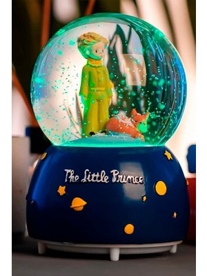 PremiumPort Işıklı ve Müzikli Küçük Prens Kar Küresi, Şık Ev Dekorasyonu Aksesuarı
