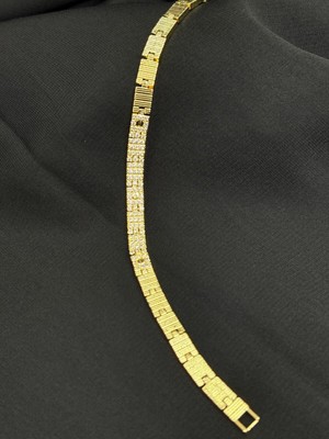 Melisa Takı & Aksesuar 14K Gold Renk Kaplama cm Zirkon Cartier Vidalı Bileklik