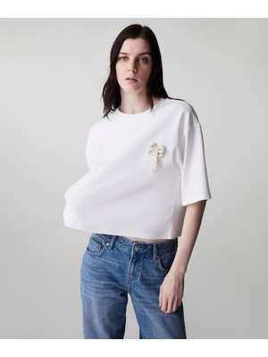 İpekyol Suni Inci Aksesuarlı Tişört IS1260070107096