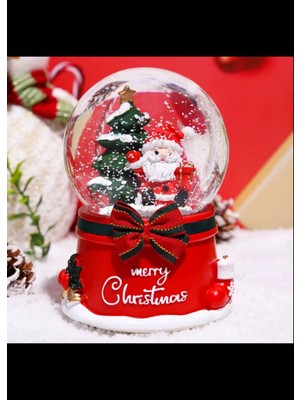 PremiumPort Yılbaşı Kar Küresi, Otomatik Püskürtmeli, Işıklı ve Müzikli Dekor