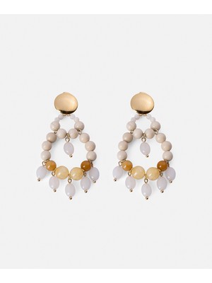 İpekyol Karma taşlı sallantılı küpe IS1260068050002