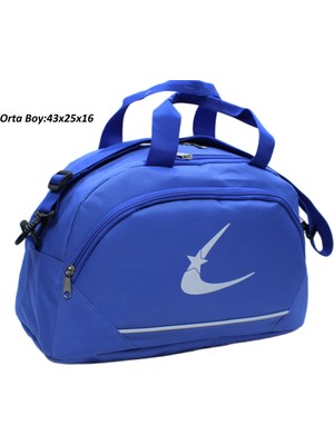 Harmela Siyah Iki Bölmeli Uzun Askılı Unisex Kullanabilir Orta Boy Seyahat Fitnes ve Spor Çantası