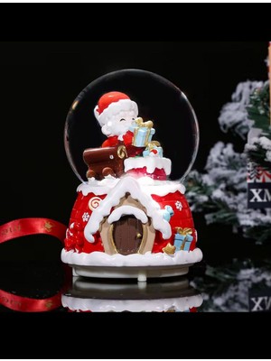 PremiumPort Mega Boy Yılbaşı Kar Küresi, Işıklı ve Müzikli Otomatik Kar Püskürtmeli