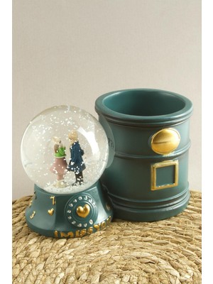 PremiumPort Işıklı Kar Küresi, Sevgili Çift Temalı, Sıcak Atmosfer Yaratır