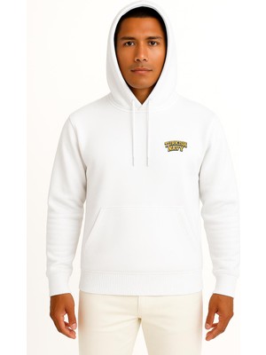 Bahriyeli Collection Kapüşonlu Turkish Navy Yazı Cep ve Sırt Baskılı Unisex Sweatshirt