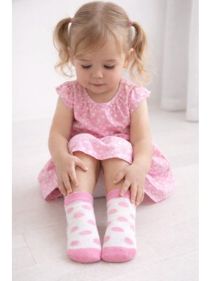 Gigi Giyim Puantiye Desenli Kaydırmaz Kız Çocuk Çorap