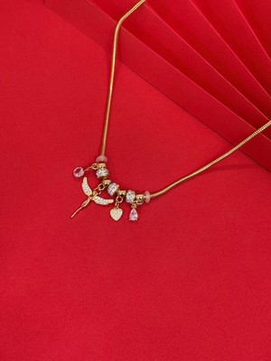 Melisa Takı & Aksesuar 316L Çelik Gold Renk Pandora Melek Kolye