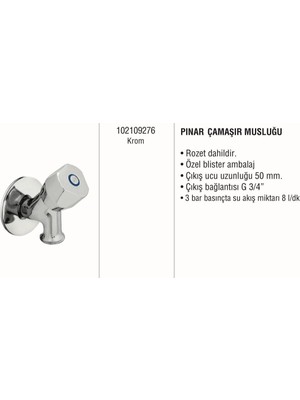E.c.a Pınar Çamaşır Musluğu