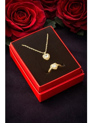 Osense Pnr Kalp Zirkon Taşlı Set Koyle