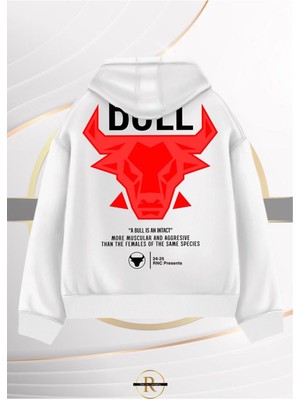 Risil-Nu Company Yeni Sezon Baskılı Unisex Içi Şardonlu Pamuklu Oversize Kapüşonlu Sweatshirt