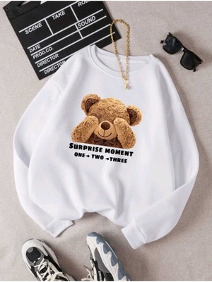 Risil-Nu Company Yeni Sezon 3 Iplik Pamuklu Kalın Moment Baskılı Bisiklet Yaka Sweatshirt Serisi