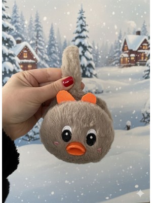 Kokoş Figürlü Peluş Çocuk Kulaklık (Istediğiniz Rengi Mesaj ile Belirtiniz)