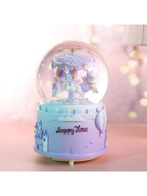 PremiumPort Işıklı Müzikli Atlı Karınca Temalı Kar Küresi, Şık ve Eğlenceli Dekorasyon