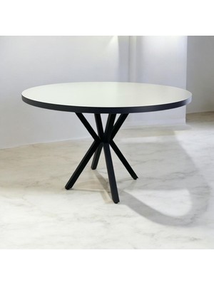 Mobilyacın Yuvarlak Yemek Masası Beyaz Ahtapot Ayak