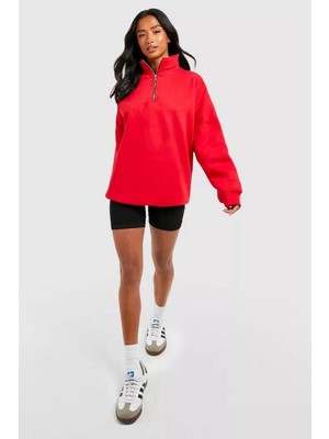 Risil-Nu Company Yeni Sezon Içi Şardonlu Kışlık Yarım Fermuarlı Kalın Sweatshirt