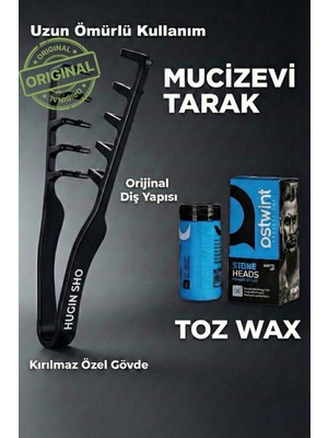 hugin sho Mucizevi Tarak Toz Wax  Seti 2 'li Hacim Veren Sabitleyen Set