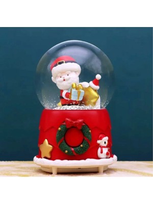 PremiumPort Yılbaşı Noel Baba Mega Boy Işıklı ve Müzikli Kar Küresi