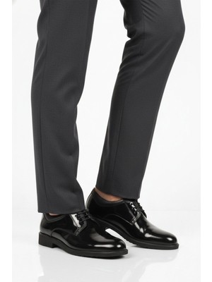 Ayakmod Siyah Rugan Hakiki Deri Erkek Casual Ayakkabı 023 M