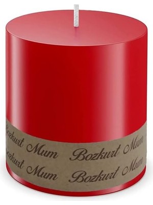 Storemax Sima Gift Bozkurt Mum Silindir Mum 7cm Çap x 7cm Boy Dev Mum 7 Cmx 7cm Silindir Mum 7x7 cm MUM7X7 (Kırmızı)