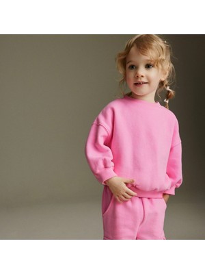 Risil-Nu Company Yeni Sezon 3 Iplik Içi Şardonlu Oversize Pudra Bebek - Çocuk Sweatshirt