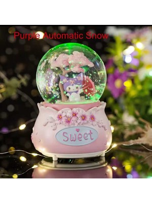 PremiumPort Sevimli Karikatür Motorlu Püskürtmeli Kristal Top Büyük Boy Cam Süs