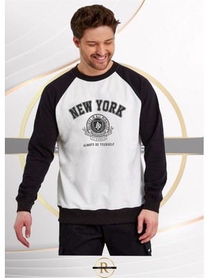 Risil-Nu Company Yeni Sezon Raglan Kol 3 Iplik Içi Şardonlu Oversize Unisex Sweatshirt
