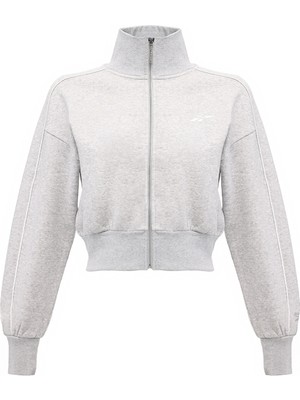 Reebok Brooklyn Cropped Bomber Gri Kadın Eşofman Üstü