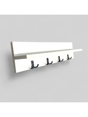 Mobilyacın Portmanto Duvar Askılığı Elbise Askılığı  (Beyaz)