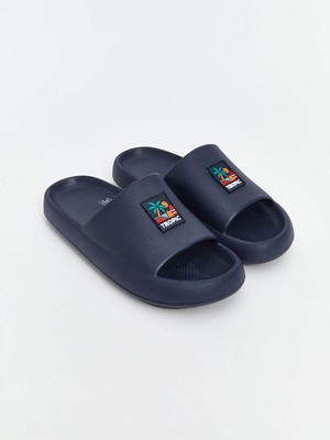 Lc Waikiki Yeni Sezon Tek Bantlı Yazı Baskılı Erkek Terlik