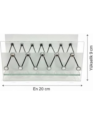 Storemax Cam Dekoratif Zikzak Tasarımlı Şamdan 20X9 cm | Tealight ve Banyo Düzenleyici | Modern Ev Ofis Masaüstü Aksesuar