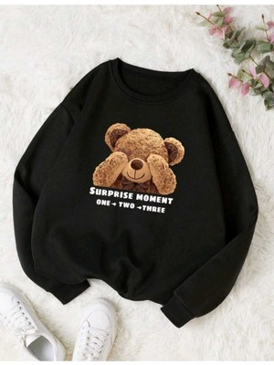 Risil-Nu Company Yeni Sezon 3 Iplik Pamuklu Kalın Moment Baskılı Bisiklet Yaka Sweatshirt Serisi