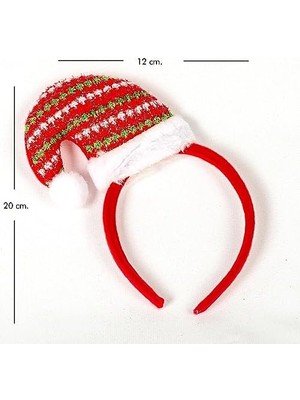 Storemax Yılbaşı Süsü Taç Yılbaşı Şapka Figürlü Kırmızı 12X20 Cm.