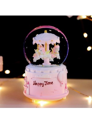 PremiumPort Rüya Gibi Atlı Karınca Temalı Işıklı Müzikli Kar Küresi