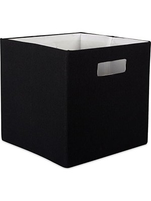 Storemax Dıı Katlanabilir Polyester Saklama Küpü, Katı, Hafif ve Dayanıklı, Küçük Kare, 28X28X28 Cm, Siyah