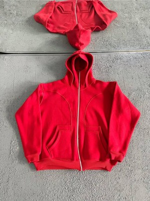 Risil-Nu Company Unisex Full Fermuarlı Ninja Tarzı Kapüşonlu Sweatshirt –🥷 Maskeli ve Yüksek Konforlu Tasarım🥷