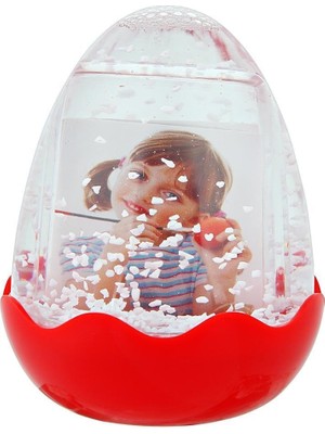 PremiumPort Küçük Kırmızı Yumurta Kar Küresi, Zarif ve Şirin Dekorasyon Parçası