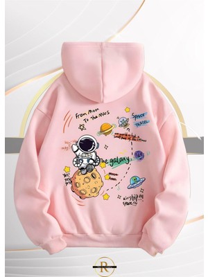Risil-Nu Company Yeni Sezon Trend Unisex 3 Iplik Galaxy Sırt Baskılı Oversize Sweatshirt