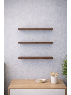 Mobilyacın 3'lü Uçan Duvar Rafı Set Gizli Raf- Barok